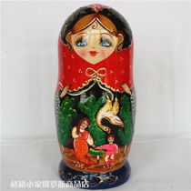 Russian doll imported 7-layer paint mermaid princess hand-painted birthday home furnishings opening gifts