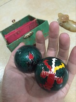 Fitness gifts for the elderly Baoding fitness iron ball Cloisonne hollow ringtone ball for the elderly with multi-pattern 5cm