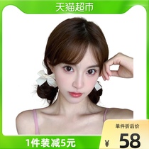 Upper combed real hair bangs wig female summer natural forehead invisible no trace oblique bangs wigs light and thin fake bangs