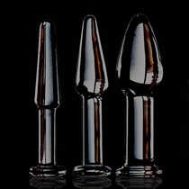 Small crystal glass anal plug for men and women G-spot vestibular anal expansion masturbator Anal plug pull beads fun sex products