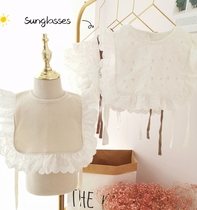 ins South Korea same baby lace bib female bib Korean version of Joker saliva towel 100 days old fake collar