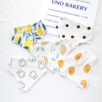 5 dress spitting milk scarves in Korean version newborn pure cotton triangular towels baby small circumference mouth baby 100 hitch towels