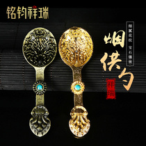Tibetan-style supplies Household usage utensils Household for Buddha Vajra Spoon Fire Spoon Smoke Water Supply for Nursing Spoon Two Colors