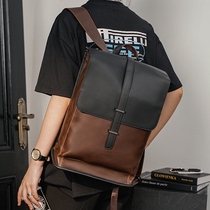New retro large capacity backpack Korean mens bag mens travel backpack fashion school bag trend computer bag
