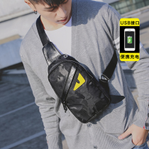 New camouflated chest bag Single shoulder bag Mens Korean version Slanted Satchel Bag for men and women Chest Front Bag Lovers Bag Trend Leisure Bag Tide