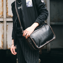 Casual business Korean mens bag new leather shoulder bag mens small satchel IPAD oblique cross bag trend backpack