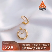 Hong Kong (designer) RVY 2021 new earrings womens light luxury temperament earrings no ear pierced ear clip earrings