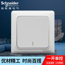 Schneider switch open single control home wall lamp concealed lamp switch button single open socket switch panel