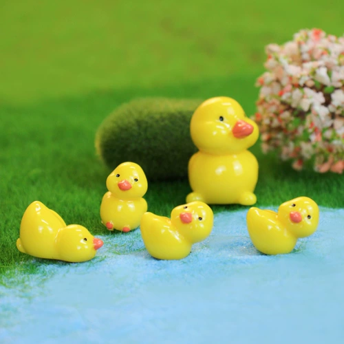 Новые микропейзажные украшения, имитация мини-желтой утки, миниатюрные сцены, поделки, аксессуары для бонсай, украшение дома