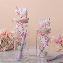 Creative drift bottle wishing bottle Wooden stopper Luminous lamp Girl heart diy handmade wish glass bottle Lucky star bottle
