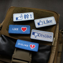 LIKE Red Heart Praises Embroidered Velcro Middle Finger Gesture Armband Personality Creative Badge Chest Strip Morale Badge Paste