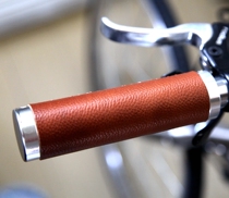 Single classic H home Baja leather brown lychee pattern hand-stitched retro handlebar cover supports customization 70-130m