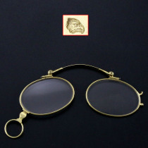 11 5 grams French 18K Pure Gold Gold catapult folding glasses reading glasses Western antique old objects