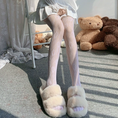 Ретро колготки, кружевная милая сексуальная рыболовная сеть, носки, французский ретро стиль, кружевное платье, в цветочек