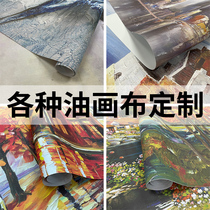 Custom decorative hanging painting Chemical fiber pure cotton painting Oil painting cloth core photo photo printing inkjet poster Non-woven mural