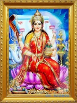 Custom Daji Xiangtian female portrait Buddha painting photo paper Plastic Indian statue Guardian goddess merit day
