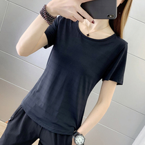 Running coat womens thin Breathable High elastic quick-drying short sleeve slim slim yoga suit round neck half sleeve quick-drying clothes