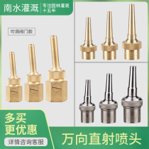 Landscape fountain thickened all copper universal adjustable DC nozzle direct fountain waterscape rockery stainless steel brass