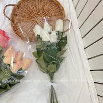 ins wind emulation rose hand feel moisturizing living-room bedroom decorate fake flower table flower pendulum piece emulated flower props