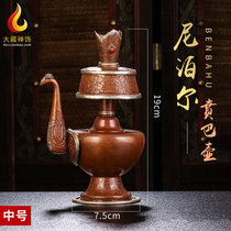 Tibetan Buddhist supplies pure copper Ben bar pot Nepal mi zong fo before jing shui ping home dedicated ornaments medium