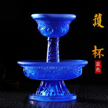 Glass Protector Cup Tibetan style Eight Jixiang Water Cup for Buddha Cup Tantric for Buddha