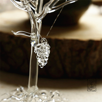 (Scheduled) Ice Fire Lin Original Handmade Glass Pendant Crystal Grapes