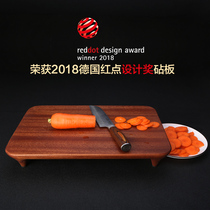 xbodo cutting board cutting board cutting board solid wood household sticky cutting board whole wood mildew resistant black sandalwood with feet kitchen