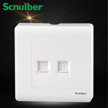 Schlander electrician type 86 wall switch panel S7 surface mounted pure white telephone with computer network socket