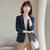 FENPERATE 2021 early autumn beloved Japanese fashionable retro commuter OL navy blue short suit women