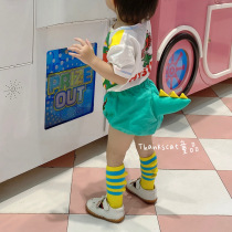 Summer Children Denim Cotton Pacifier Black Tide Dinosaur Tail Shorts Cartoon Bread Pants Fields Chicken Large Pp Pants Men and women