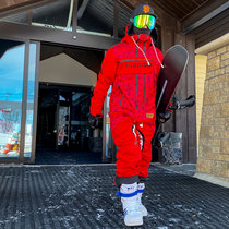 PINGUP19 adult men and women single double board one-piece ski suit warm waterproof breathable ski ski equipment