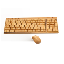 Bamboo Technology KG201 Bamboo ultra-thin wireless keyboard and mouse kit Keyboard and mouse set Notebook home