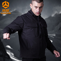 Outdoor commuter tactical down jacket mens warm cotton clothing Waterproof and cold windbreaker thick military fan tactical jacket ski suit