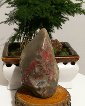 Natural Changhong Bloodstone Horn Frozen Original Stone ornaments (Hongyun Dangtou) Balinshi Shoushan Laos Tianyangshi