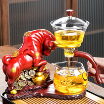 Tangfeng glass automatic kung fu tea set home office lazy tea maker creative heat-resistant magnetic induction bubble teapot