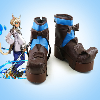 taobao agent Final Fantasy 14 Yashiu Tella Cosplay Shoes COS Shoes to draw