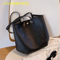 French ZAMP womens bag 2021 new leather bag fashion simple shoulder bag large capacity tote bag explosive tide