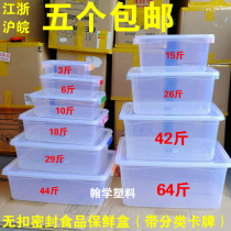 Mega Capacity Large Size Thickened Food Frozen Refrigerated Plastic Box Dry Goods Single Counter Containing Box Sealed Preservation Box