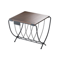 Japanese LOGOS outdoor camping easy to carry folding storage moisture-proof firewood wooden roof rack table
