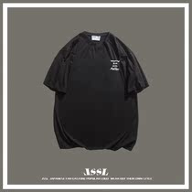 Original Tide brand summer short sleeve T-shirt men 2021 new printing ins Tide brand Japanese loose round neck loose