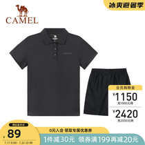 Camel sportswear quick-drying suit mens 2021 summer new fitness running short-sleeved shorts leisure suit