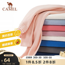 Camel outdoor fleece 2021 autumn men and women couples pullover sweater solid color fleece thin base shirt tide