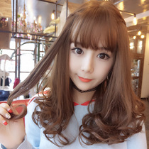 Dai Xiu wig female short hair air bangs pear flower head realistic Net red cute long curly hair collarbone full hair set