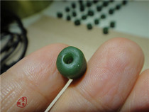 Krobo hand pinch green old glazed beads Buddha beads multi-treasure string beads with beads bucket beads old beads 144