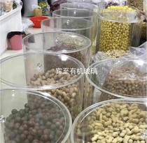 High transparent food display cylinder plexiglass tube diameter 480 500mm back cover 10mm Milky White