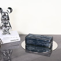Transparent resin storage box creative exquisite decorative box Nordic style light luxury square collection box jewelry box ornaments