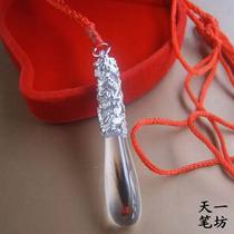 925 Pure Silver Dragon Phoenix Zodiac chicken dog pendant (newborn baby souvenir gift set making