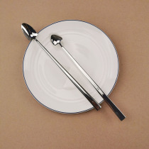 Export 18 10 stainless steel lengthened stirring stick ice more bartender longer ice spoon milk honey stirring spoon integrated