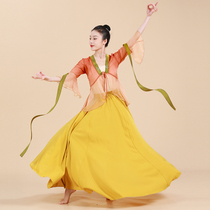 Moving Dance Classical Dance Serving with Gongfu blouse and womens elegant dress gradient Chinese dance Dance Out Suits