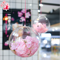Transparent acrylic plastic ball can be opened and closed hollow diy ball Store window charm keychain Candy box